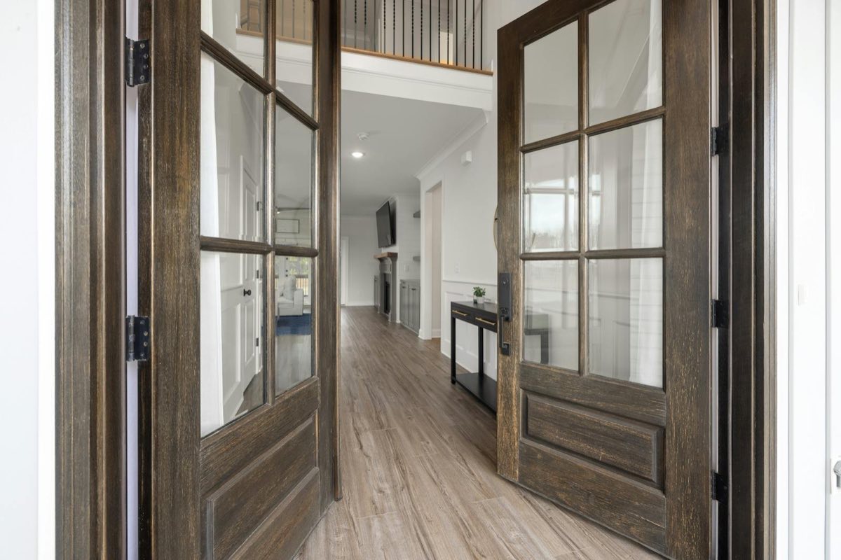 Elegant wooden double doors