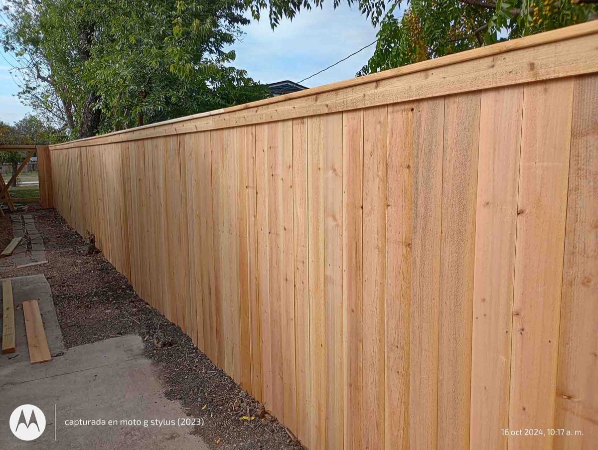 Custom wooden fence
